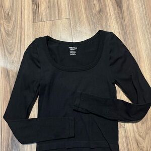 Urban Planet Black Fitted Long Sleeve Bodysuit